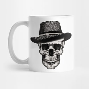 Skull wearing a fedora hat Mug